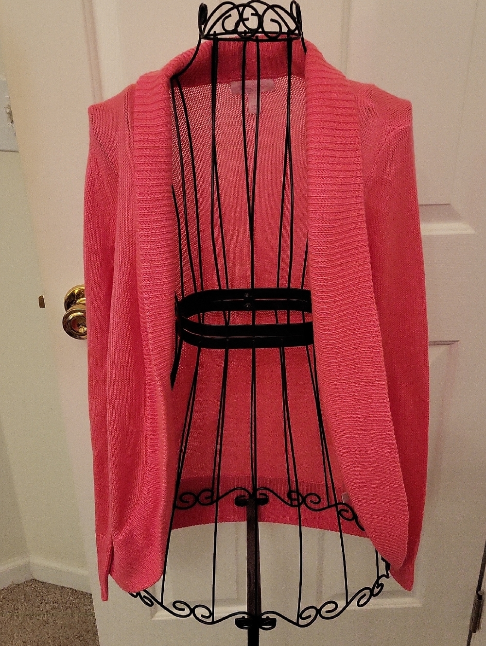 Lilly Pulitzer Coral Pink Open-Front Cardigan